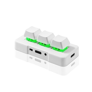 PCsensor 3Key Mini Keypad 24G Wireless USB 2 in 1 Mechanical Gaming Keyboard Hot Key Customized Program with RGB Led for Gaming OSU Office Work