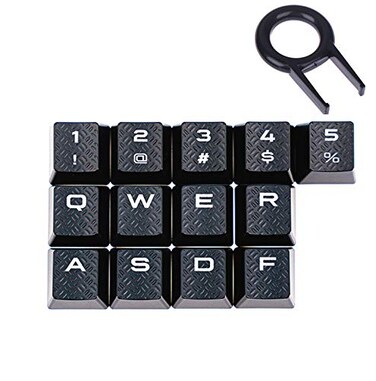MECHKYP 13 Keys NonSlip Backlit keycaps Gaming Performance FPS MOBA Key Caps OEM Profile for Corsair K70 RGB K95 K65 K68 K63 K100 Mechanical Gaming Keyboards DIY Replace Black