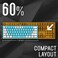 XINMENG 60 Gaming Keyboard and Mouse Combo Duble Color Keycaps Samll RGB Backlight Mechanical Feeling and Mechanical RGB 6400 DPI Honeycomb Optical MouseGaming Mouse pad for Gamers and Typists