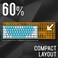 XINMENG 60 Gaming Keyboard and Mouse Combo Duble Color Keycaps Samll RGB Backlight Mechanical Feeling and Mechanical RGB 6400 DPI Honeycomb Optical MouseGaming Mouse pad for Gamers and Typists