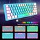 XINMENG 60 Gaming Keyboard and Mouse Combo Duble Color Keycaps Samll RGB Backlight Mechanical Feeling and Mechanical RGB 6400 DPI Honeycomb Optical MouseGaming Mouse pad for Gamers and Typists