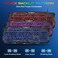 BlueFinger Backlit Gaming Keyboard Mouse and LED Headset Combo USB Wired 3 Color Crack Backlit Blue LED Light Headset Set for Work and Game