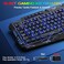 BlueFinger Backlit Gaming Keyboard Mouse and LED Headset Combo USB Wired 3 Color Crack Backlit Blue LED Light Headset Set for Work and Game