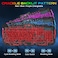 BlueFinger Gaming Keyboard Mouse Headset Combo USB Wired Crack Backlit114 Keys Letters Glow LED Keyboard Red LED Light Headset for Laptop PC Computer Work and Game
