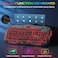 BlueFinger Gaming Keyboard Mouse Headset Combo USB Wired Crack Backlit114 Keys Letters Glow LED Keyboard Red LED Light Headset for Laptop PC Computer Work and Game