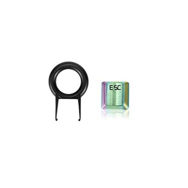 Fitlink FPS MOBA Gaming Keycaps Stainless Steel Metal Mechanical Keycap with Key Puller Compatible with Cherry Mx Switch Mechanical Keyboard Silver Rainbow Esc
