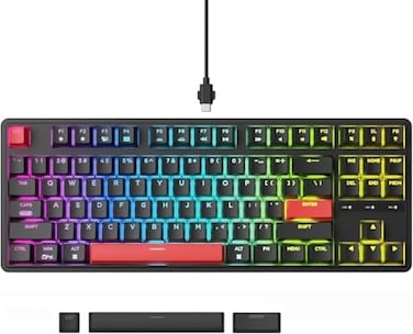 Keychron C3 Pro QMKVIA Custom Mechanical Keyboard Hot Swappable Programmable 87 Keys Compact TKL Layout Gasket Mount RGB Backlight Wired Gaming Keyboard with Brown Switches for MacWindowsLinux