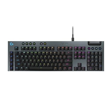 Logitech G 915 X LowProfile Wired Mechanical Gaming Keyboard DoubleShot PBT Keycaps Fully Programmable Keys RGB Lighting Aluminum Finish GL Red Linear Switches PCMac