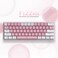 Redragon K617 Fizz 60 Wired RGB Gaming Keyboard 61 Keys HotSwap Compact Mechanical Keyboard wWhite and Pink Color Keycaps Linear Red Switch Pro DriverSoftware Supported
