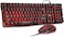 Rii Gaming Keyboard and Mouse Set 3LED Backlit Mechanical Feel Business Office Keyboard Colorful Breathing Backlit Mouse for Working or Primer Gaming Office Device RK108
