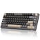 RK ROYAL KLUDGE M75 Wireless Mechanical Keyboard 24GhzBT51USBC Gaming Keyboard 75 Layout 81 Keys Gasket Mount with OLED Display Knob RGB Backlight HotSwappable Pale Green Switch Grey