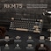 RK ROYAL KLUDGE M75 Wireless Mechanical Keyboard 24GhzBT51USBC Gaming Keyboard 75 Layout 81 Keys Gasket Mount with OLED Display Knob RGB Backlight HotSwappable Pale Green Switch Grey