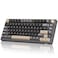 RK ROYAL KLUDGE M75 Wireless Mechanical Keyboard 24GhzBT51USBC Gaming Keyboard 75 Layout 81 Keys Gasket Mount with OLED Display Knob RGB Backlight HotSwappable Pale Green Switch Grey