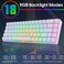 RK ROYAL KLUDGE RK68 Wired 65 Mechanical Keyboard RGB Backlit UltraCompact 60 Layout 68 Keys Gaming Keyboard Hot Swappable Keyboard with StandAlone ArrowControl Keys Red Switch White