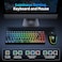 Snpurdiri 60 Wireless Gaming Keyboard and Mouse ComboLED Backlit Rechargeable 2000mAh BatterySmall Membrane But Mechanical Feel Keyboard Popular RGB Mice for GamingBusiness Office