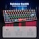 Ussixchare 60 Percent Gaming Keyboard 68 Keys Mechanical Keyboard Rainbow Backlit Compact Wired Keyboard with Red Switch for Windows PS45 Xbox68 Blue