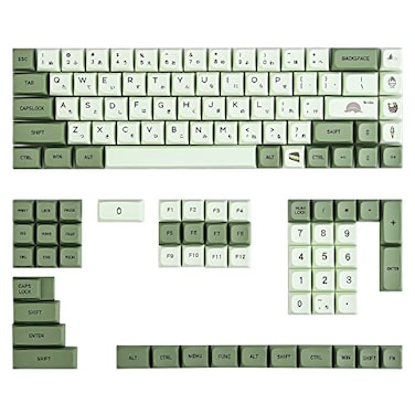 Ussixchare Matcha Keycaps PBT 122Key Green Gaming keycaps Set XDA Profile Japanese keycaps DyeSub ANSI Layout for MX Keyboard Matcha