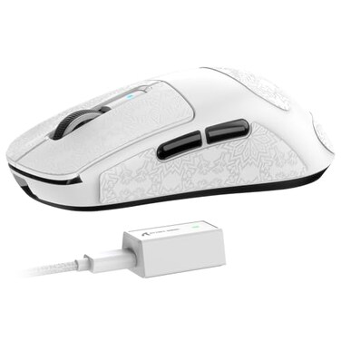 LexonElec ATTACK SHARK R6 Wireless Gaming Mouse TriMode Connection 39 Grams Superlight PAW3950 42K DPI Sensor 8K Polling Rate MCU Nodic 52840 7 Programmable Buttons for PCMacLinuxPS White Sticker