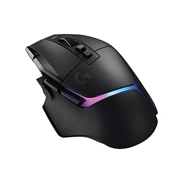 Logitech G 502 X Plus Lightspeed Wireless Optical Mouse with LIGHTFORCE Hybrid switches LIGHTSYNC RGB Hero 25K Gaming Sensor Compatible with PC macOSWindows Black Renewed