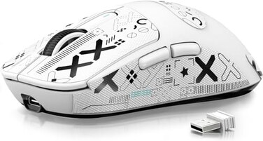 MANBASNAKE ATTACK SHARK X3 Lightweight Wireless Gaming Mouse 49g TriMode Bluetooth24GUSBC Wired Mouse PAW3395 26K DPI Sensor 200h Battery Life Programmable Buttons Griptape for PCLaptopMac