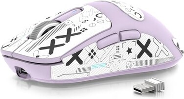 MANBASNAKE ATTACK SHARK X3 Wireless Gaming Mouse 49g Bluetooth24GUSBC Ergonomic Computer Mouse PAW3395 26K DPI Sensor 200h Battery Life Programmable Buttons Gaming Accessories for PCLaptopMac
