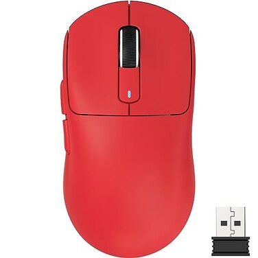 ATTACK SHARK X3 Lightweight Wireless Gaming Mouse with TriMode 24GUSBC WiredBluetooth26K DPI PAW3395 Optical SensorKailh GM80 Switch5 programmable Buttons for PCWinMacRed