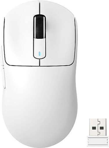 ATTACK SHARK X3 Lightweight Wireless Gaming Mouse with TriMode 24GUSBC WiredBluetooth26K DPI PAW3395 Optical SensorKailh GM80 Switch5 programmable Buttons for PCWinMacWhite