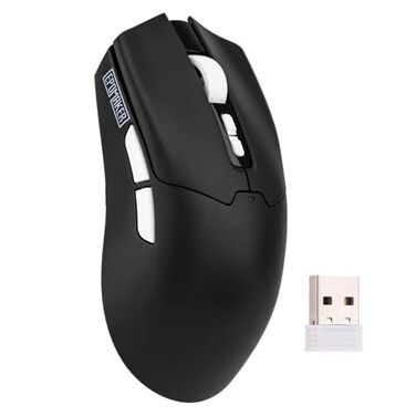 EPOMAKER Click Lite Wireless Gaming Mouse 800 to 12000 DPI Adjustable PAW3311 Sensor 500mAh 59g 24GBTUSBC Rechargeable Wireless Mouse with 5 Programmable Buttons for PCMacLinux Black