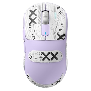 ATTACK SHARK X3 Lightweight Wireless Gaming Mouse with TriMode 24GUSBC WiredBluetooth26K DPI PAW3395 Optical SensorKailh GM80 Switch5 programmable Buttons for PCWinMacPurpleStickers