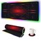 AIMSA Large Gaming Mouse Pad RGB Keyboard Led Mousepad Extended 354 x 158 inch NonSlip Rubber Base with 14 Lighting Modes Desk Mat Red Circuit Board Motherboard