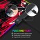 AIMSA Large RGB Gaming Mouse Pad Keyboard Mousepad Led Extended 354 x 158 inch NonSlip Rubber Base with 14 Lighting Modes Big Desk Mat Waterproof Red Black