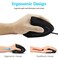 Wendry Ergonomic Vertical USB Wired Mouse Left Handed Optical Mouse 3 Adjustable DPI 80012001600 6 Programmable Buttons Universal Gaming Mouse for Laptop Desktop Notebook PC Computer Black