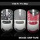 Hokeyio Gamer Mouse Grip Tape Sticker for VGN Dragonfly R1 Pro MAX VXE Max Non Slip Suck Sweat Pre Cut Easy Install Blood X