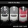 Hokeyio Gamer Mouse Grip Tape Sticker for VGN Dragonfly R1 Pro MAX VXE Max Non Slip Suck Sweat Pre Cut Easy Install Blood X