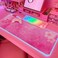 JMIYAV RGB Cherry Blossom Gaming Mouse Pad Pink 315x12 Inch PC XL Large Extended Glowing Led Light Up Desk Pad NonSlip Rubber Base Computer Keyboard and Mouse Pad Cute Mousepad