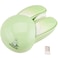 Lomiluskr Cute Bunny Wireless Mouse Lightweight Soundless Mice 24G Wireless Mice Candy Colors Kawaii Rabbit Mouse for Girls and Kids Green Bunny