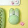Lomiluskr Cute Bunny Wireless Mouse Lightweight Soundless Mice 24G Wireless Mice Candy Colors Kawaii Rabbit Mouse for Girls and Kids Green Bunny