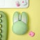 Lomiluskr Cute Bunny Wireless Mouse Lightweight Soundless Mice 24G Wireless Mice Candy Colors Kawaii Rabbit Mouse for Girls and Kids Green Bunny