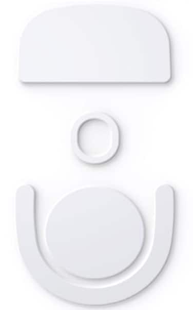 PWNAGE SmoothGlide PTFE Rounded Replacement Mouse Skates Feet for G Pro X 2 Logitech Superlight GPX 2 UltraSmooth and Durable 3M Adhesive Gaming Mouse White