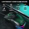 SOLAKAKA SM900 Gaming Mouse Wired with RGBHoneycomb Shell12800 DPI Wired Gaming Mouse with ButtonsComputer Mouse for LaptopPCBlack