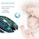 TENMOS M2 Wireless Gaming Mouse Silent Rechargeable Optical USB Computer Mice Wireless with 7 Color LED Light Ergonomic Design 3 Adjustable DPI Compatible with LaptopPCNotebook 6 Buttons Black