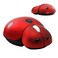 YOCUNKER Mini Cute Wireless Mouse Portable Mobile Optical Mouse for KidsSmall Tiny Animal Ladybug Shape Cordless Mouse with USB Receiver for Computer Laptop Desktop PC Red