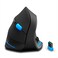 ZLOT Vertical Wireless Mouse24G USB Optical Ergonomic Mice with 3 Adjustable DPI 100016002400 and 6 Buttons for Laptop PC Computer Desktop Black