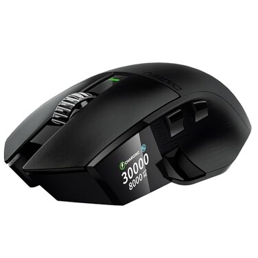 DAREU A980PROMAX Wireless Gaming Mouse4K8K Polling30K DPI Optical Sensor085 TFT Color DisplayMagnesium Alloy Buttons24G WirelessBTUSB ConnectivityNano Receiver Included