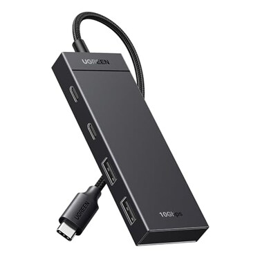 UGREEN USB C Hub 10Gbps 4 in 1 USB 32 Adapter with 2 USBC A 32 4 Ports Splitter Extender for MacBook ProAir iPad Pro iPhone 1515 Pro Max Surface PC Laptops and More