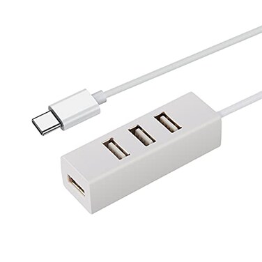 AYECEHI USB C to USB Hub 4 Port USB C Adapter USB Type C Hub for USB Type C Devices White