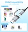 Denlane USB C Hub USB Hub 30 for Laptop Upgrade 8 in 2 USB Splitter with USBC4 USB A Port Extender TFSD Card Slot 35mm Audio Adapter USBC USB Dongle for PCMacMacBookLaptopiPadTablet