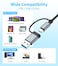 Denlane USB C Hub USB Hub 30 for Laptop Upgrade 8 in 2 USB Splitter with USBC4 USB A Port Extender TFSD Card Slot 35mm Audio Adapter USBC USB Dongle for PCMacMacBookLaptopiPadTablet