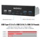 MZHOU USB20 30 Metal Front 525 inch 19Pin Front Panel Adapter 4 USB 30 Port hubs and 1HD Audio Port 1TPYC Port 1 Microphone Input