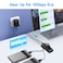 Rosonway Powered USB Hub 4 Ports USB 3132 Gen 2 Hub 10Gbps with 33ft Data Cable 5V2A Power Adapter and Individual Switches Aluminum USB Port Hub Splitter for PC and Laptop RSHA104